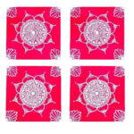 Traditional Aipan Art Tea Coaster Set – Handmade Decorative Coasters - Image 4