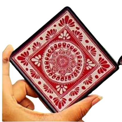 Traditional Aipan Art Tea Coaster Set – Handmade Decorative Coasters